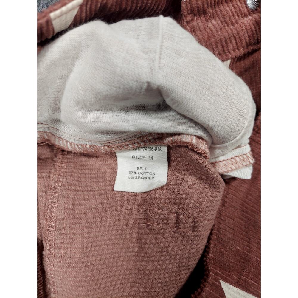Altar'd State Star Print Corduroy Flare Pants Dusty Rose Mauve Bell Bottoms M - Picture 9 of 9